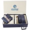Picture of HAMMONDS FLYCATCHER Gift for Men Combo - Genuine Leather Wallet and Belt Set with Ball Pen - 5 ATM Credit/Debit Card Slots - Fits Waist 28-46 - Ideal Birthday or Special Occasion Gift - Blue