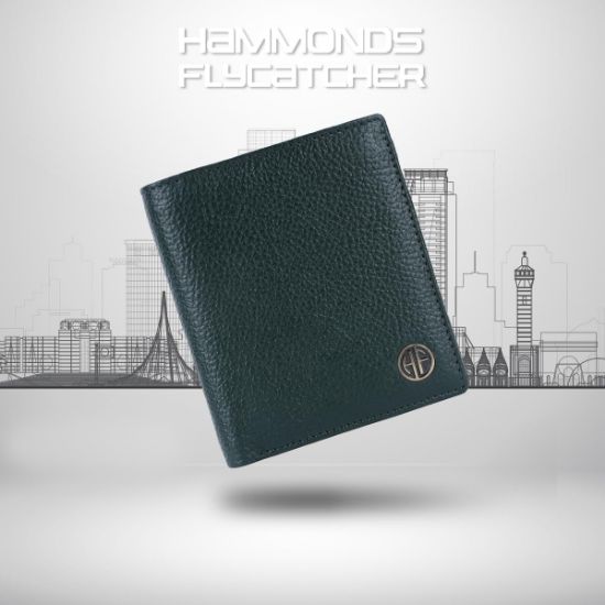Picture of HAMMONDS FLYCATCHER Wallet for Men - Genuine Leather Bifold Wallets for Men - RFID Protected - 6 Card Slots - Zipper Pocket - Coin Pocket - Sea Green - Mens Wallet Purse Gift for Him on Any Occasion