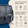 Picture of HAMMONDS FLYCATCHER Sling Bag for Men - Royal Blue Genuine Leather Side Bag with Multiple Compartments - Crossbody Messenger Bag for Travel, Work, College - Adjustable Shoulder Strap - 1-Year Warranty