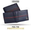 Picture of Hammonds Flycatcher RFID Protected Prussian Blue Vintage Leather Wallet for Men|6 Card Slots| 1 Coin Pocket|4 Hidden Compartment|2 Currency Slots|1 ID Slot