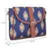 Picture of THE CLOWNFISH Madeline Printed Handicraft Fabric Handbag for Women Sling Bag Office Bag Ladies Shoulder Bag with Snap Flap Closure & Shoulder Belt Tote For Women College Girls (Dark Blue)