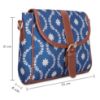 Picture of The Clownfish Madeline Printed Handicraft Fabric Handbag for Women Sling Bag Office Bag Ladies Shoulder Bag with Snap Flap Closure Tote For Women College Girls (Royal Blue)