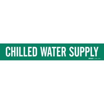 Picture of Brady® Self-Sticking Pipe Marker  Chilled Water Supply Part# - 7047-1