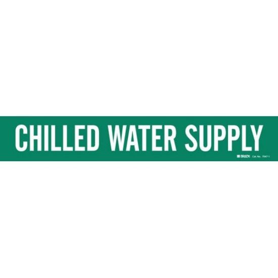 Picture of Brady® Self-Sticking Pipe Marker  Chilled Water Supply Part# - 7047-1