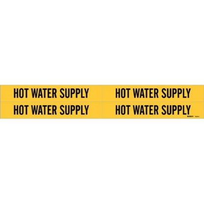 Picture of Brady® Self-Sticking Pipe Marker  Hot Water Supply Part# - 7149-4