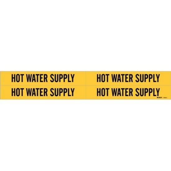 Picture of Brady® Self-Sticking Pipe Marker  Hot Water Supply Part# - 7149-4