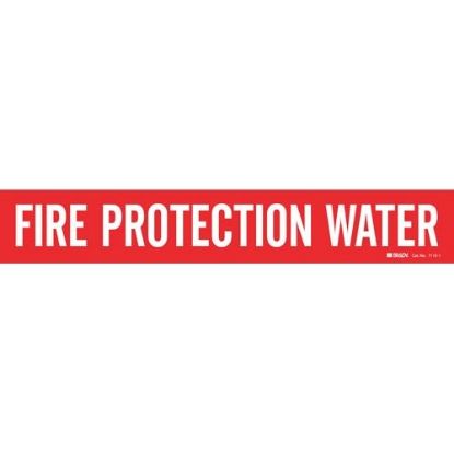 Picture of Brady® Self-Sticking Pipe Marker  Fire Protection Water Part# - 7110-1