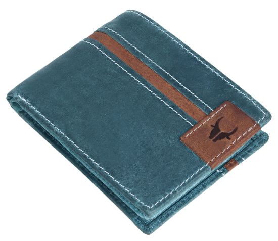 Picture of WildHorn Genuine Leather Wallet for Men (Blue Hunter)