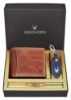 Picture of WILDHORN Rakhi Gift Hamper for Brother - Classic Men's Combo / Gift Set of Leather Wallet, Keyring and Rakhi for Brother