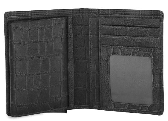 Picture of WildHorn Top Grain Portrait Leather Wallet for Men | C-Clip Detachable Card Case I Credit & Debit Card Holder I Extra Capacity | Ultra Strong Stitching (Black (C))