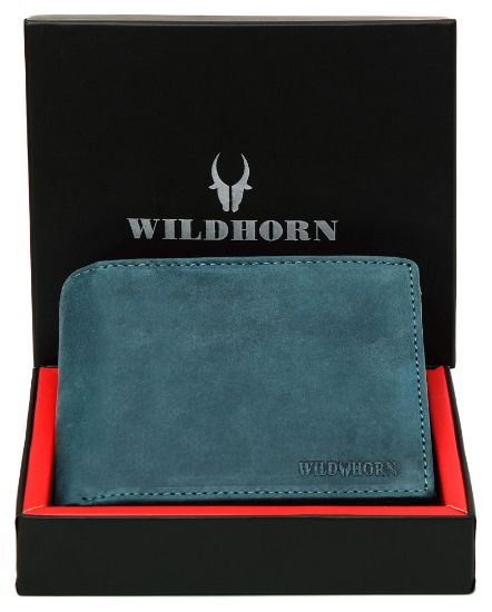 Picture of WildHorn Leather Wallet for Men (Blue Hunter)