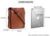 Picture of WildHorn Leather Sling Messenger Bag for Men I Multipurpose Crossbody Bag I Travel Bag with Adjustable Strap I IDIMENSION: L- 8 inch H- 10.5 inch W- 2.75 inch