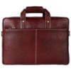 Picture of HAMMONDS FLYCATCHER Laptop Bag for Men - Genuine Leather Office Shoulder Bag - Fits 14/15.6/16 Inch Laptop - Redwood Brown -Crossbody Leather Hand Bag for Men -Executive Messenger Bag, Water Resistant