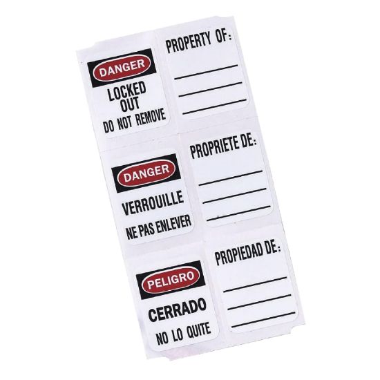 Picture of Master Lock® Label Sheet For 410 Locks 49 Lables P Part# - 0410-5701