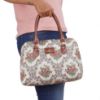 Picture of THE CLOWNFISH Montana Series Handbag for Women Office Bag Ladies Purse Shoulder Bag Tote For Women College Girls (Magenta-Floral)