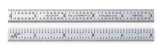 Picture of L.S. Starrett C303R-6 6" Rule Qr 10Ths Part# - 51334