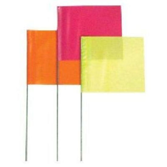 Picture of Presco 2"X3"X18" Wire Limeglo Stake Flags Part# - 2318Lg