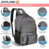 Picture of Zipline Polyester 35Ltr Laptop Bags Backpack for Men and Women college girls boys fits 15.6 inch laptop (Grey)