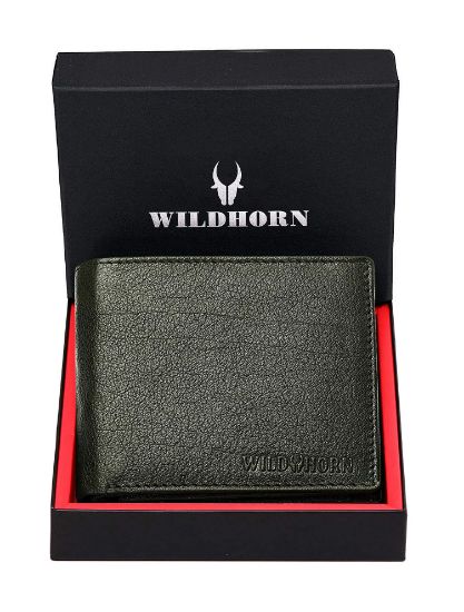 Picture of WildHorn India Green Napa Leather Men's Wallet (WH1173)