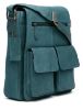Picture of WildHorn® Leather 11 inch Sling Messenger Bag for Men I Multipurpose Crossbody Bag I Travel Bag with Adjustable Strap I Utility Bag I DIMENSION : L-11 inch W-3 inch H-12 inch (Blue Hunter)