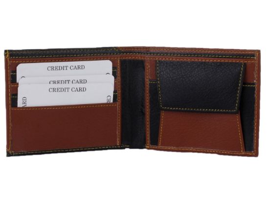 Picture of K London Card Coin Pocket Men's Wallet (Brown,Black)(1433_BRN_blk)