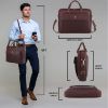 Picture of WildHorn Classic Leather Laptop Messenger Bag for Men I Padded Laptop Compartment I Carry Handles with Adjustable Strap