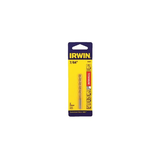 Picture of Irwin® 7/64" 2/Card Titanium 135 Jobber Length-Carded Part# - 63907