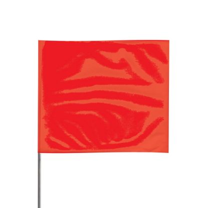 Picture of Presco 4"X5" 24" Wire Redstake Flag Part# - 4524R