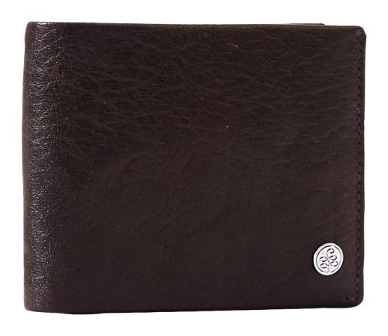 Picture of eske Textured Two Fold Wallet for Men| 5 Card Slots| Brown Ozone