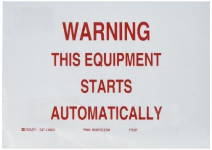 Picture of Brady® Machine And Operationalsign B-302 7In H X10In W Part# - 88324