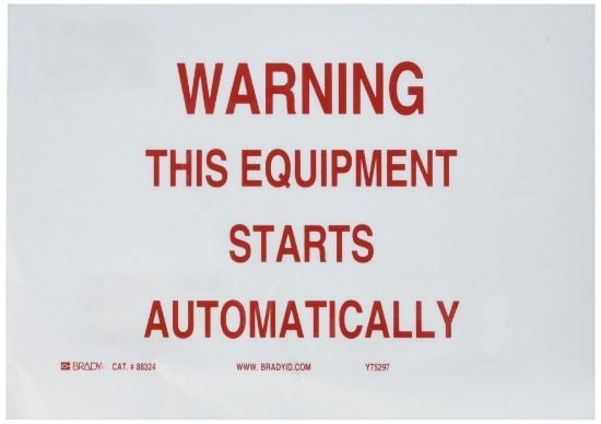 Picture of Brady® Machine And Operationalsign B-302 7In H X10In W Part# - 88324