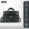 Picture of HAMMONDS FLYCATCHER Genuine Leather Laptop Bag for Men/Office Bag for Men, Green | Fits Upto 16 Inch Laptop/MacBook | Crossbody Handbags with Shoulder Straps - Leather Bag/Side Bag for Men