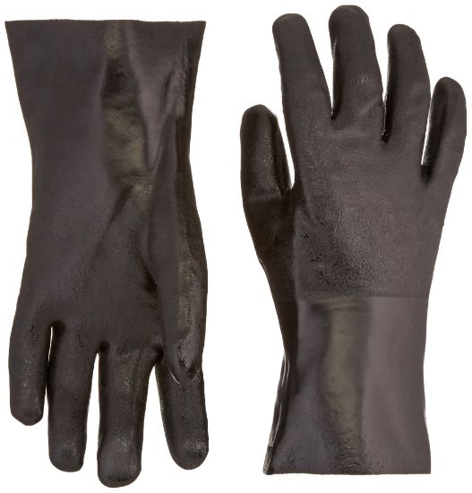 Picture of Mcr Safety Black Pvc Double Dippedsandy Glove Jersey Lined Part# - 6522Sj