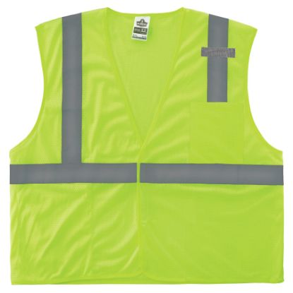 Picture of Ergodyne Economy Vest Class Ii Mesh H&L Lime Size 4Xl/5Xl Part# - 21029