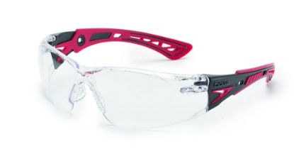 Picture of Bolle Safety Rush + Clear Pc Asaf - Platinum/Black & Red Part# - 41080