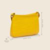 Picture of MAI SOLI Sling Bag Emma Genuine Leather Crossbody For Girls And Women With Double Zip Closure And Adjustable Straps, Yellow