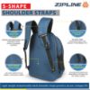 Picture of Zipline Polyester 32Ltr Laptop Bags Backpack for Men and Women College Girls Boys fits 15.6 inch Laptop (Blue)