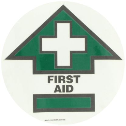 Picture of Brady® 17 In B534Fs Gn/Wt/Bk First Aid W/Arrow Part# - 104486