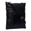 Picture of K London leather Sling Cross Body Travel Office Business Messenger Bag for Men Women (117008_BLK_ANTQ)