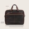 Picture of eske Colton 15" Genuine Leather Laptop/Macbook Bag for Men, Women | Office Bag | Laptop Messenger Bag with Shoulder Strap | Spacious Compartment | Water Resistant