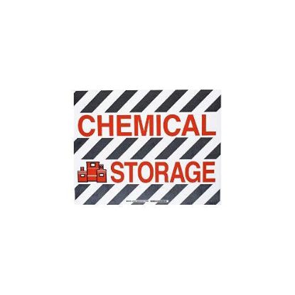 Picture of Brady® 14 In X 18 In B534Fs Bk/Rd/Wt Chem Storage Part# - 104498