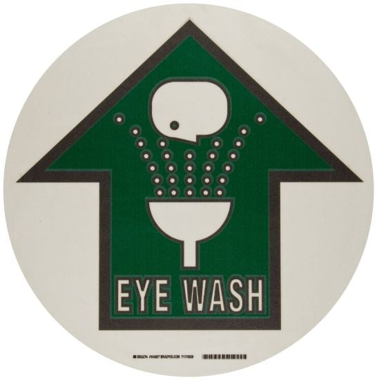 Picture of Brady® 17 In B534Fs Gn/Bk/Wt Eye Wash W/Symbol Part# - 104507