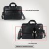 Picture of HAMMONDS FLYCATCHER Genuine Leather Laptop Bag for Men - Office Bag, Black - Fits Up to 16 Inch Laptop/MacBook - Handbag with Shoulder Straps - Trolley Strap - Executive bags for Work and Travel