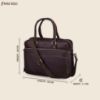 Picture of MAI SOLI Genuine Leather Men Office Bag | Formal Business Briefcase Bag | Hand Bag With Padded Compartment for 14 inches laptop | Messenger Bag for Men - Brown