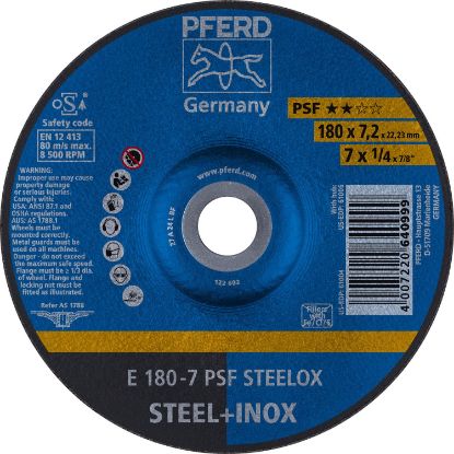 Picture of Pferd 7 X 1/4 X 7/8 T27 Gw A24L Psf-Inox Part# - 61004