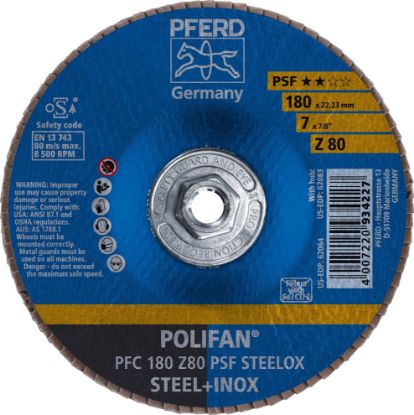 Picture of Pferd 4-1/2 X 5/8-11 Polifan Psf Zirc Conical 40G Part# - 62071