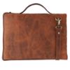 Picture of HAMMONDS FLYCATCHER Slim Laptop Sleeve for Men -Genuine Leather - Vintage Brown - Water Resistant -Fit up to 15.6 Inch Laptop/MacBook - Stylish Laptop Bag Sleeve with Handle -Leather Laptop Case Cover