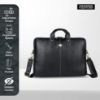Picture of HAMMONDS FLYCATCHER Genuine Leather Laptop Bag for Men - Office Bag, Black Color - Fits Up to 14/15.6/16 Inch Laptop/MacBook - Laptop Messenger Bags/Leather Bag for Men with Adjustable Shoulder Strap