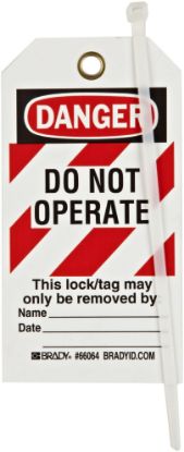 Picture of Brady® Lockout Tags  B-851  5 3/4Inh X 3Inw Part# - 66064