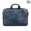Picture of THE CLOWNFISH Divine Faux Leather 15.6 inch Laptop Messenger Bag Briefcase (Blue)